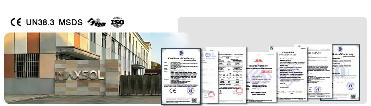 Certifications Maxsol et brevets