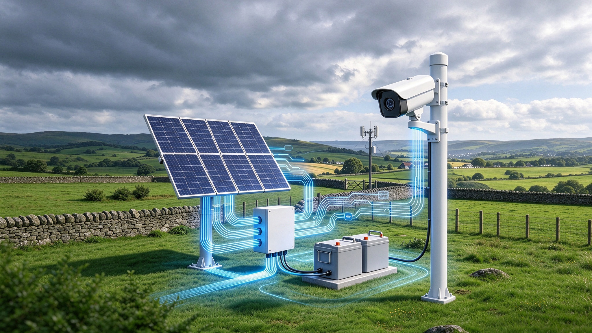 Concevoir une vidéosurveillance solaire en site isolé