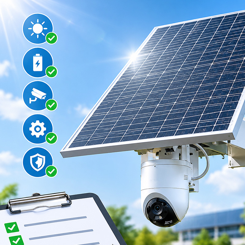 Vidéosurveillance solaire : contrôles avant déploiement