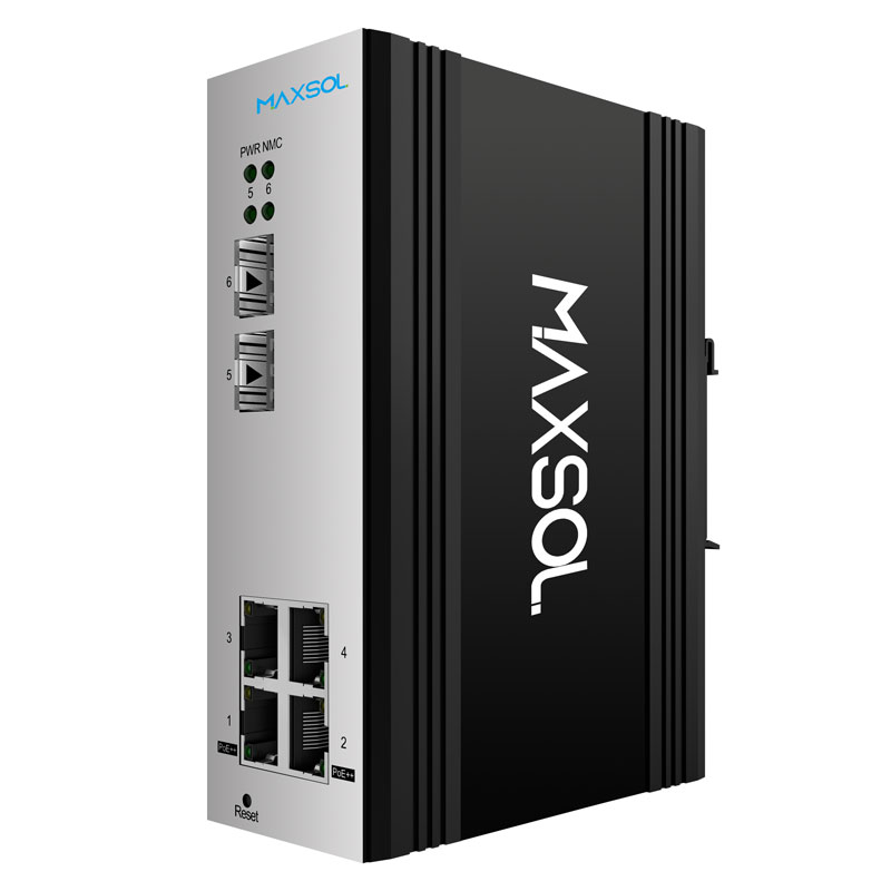 Commutateur PoE++ Gigabit industriel administrable à 4 ports