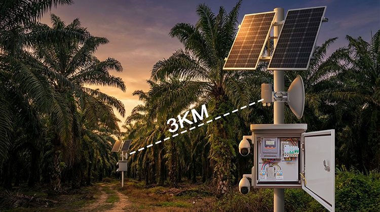 Alimentation solaire autonome et réseau sans fil